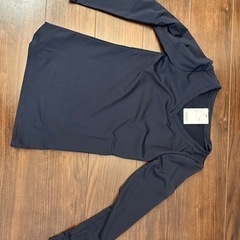 未使用　長袖Tシャツ　Vネック　ネイビー　160くらい　10枚