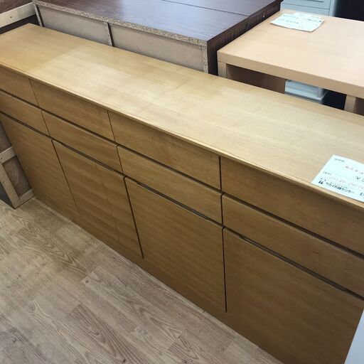 ★ジモティ割あり★  収納棚 ナチュラル H80×W165×D30 クリーニング済み KJ3151