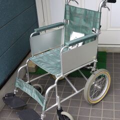 車椅子　室内用　押手ブレーキレバー付き（ストッパー無し）　タイヤ...