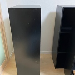 カラーボックス黒色3段4個までの画像