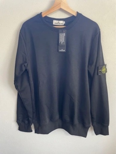 新品未使用 STONE 刺繍ロゴ トレーナーL ブラック