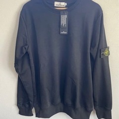新品未使用 STONE ISLAND刺繍ロゴ トレーナーL ブラック