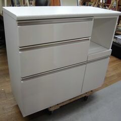 R467 NITORI キッチンカウンターアルミナ2、キッチンボード、幅100cm 美品