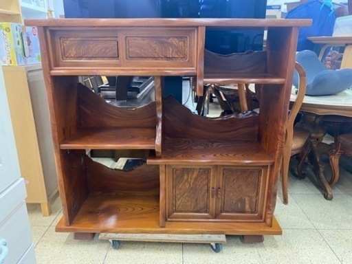 欅？ 茶棚 茶箪笥 シェルフ ラック 骨董 キャビネット