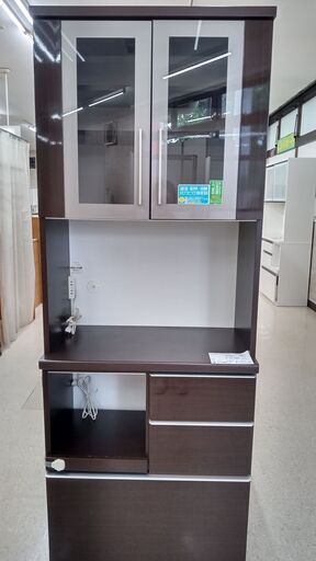 ★ジモティ割あり★ 松田家具 レンジボード 茶 H205×D45×W78 クリーニング済み TJ2128