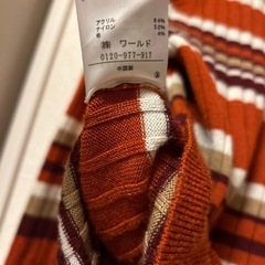 インデックス　マルチボーダー　ニット　オレンジの画像