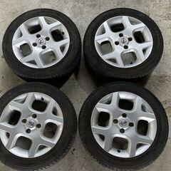 ※在庫全処分※【TH-026】日産純正ホイール+ダンロップタイヤセット☆185/55R15☆15×5.5JJ 4穴/50/PCD100