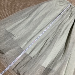【お渡し完了】チュール ロングスカート グリーン 緑 ミントグリーン ジーユー GU 秋カラーの画像