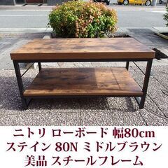 ニトリ ローボード 幅80cm テレビボード ステインシリーズ ...