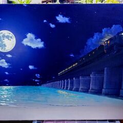 絵画　シルクスクリーン[パラダイス　エクスプレス]