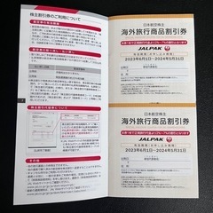 JAL株主優待国内50%割引他　2024年11月30日までの画像