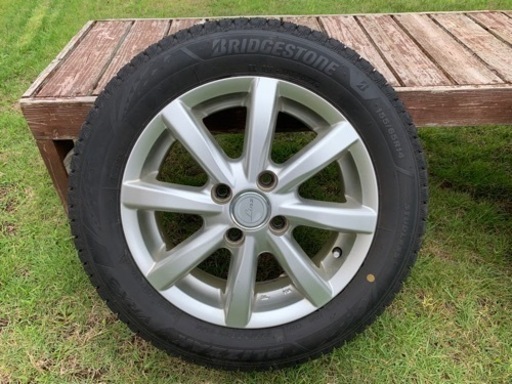 中古スタッドレスタイヤ★BRIDGESTONE BLIZZAK VRX3◆155/65R14◆アルミホイー ルセット