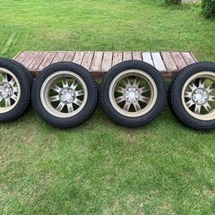 中古アルミ付スタッドレスタイヤ BS BLIZZAK VRX　予約有 中古スタッドレスタイヤ☆BRIDGESTONE BLIZZAK VRX3◇155/65R14