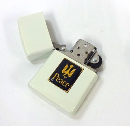 Peace ZIPPO ジッポ ライター 火花確認済み ガスライター オイルライター 2000年製 ホワイト 白 zippo 喫煙具 