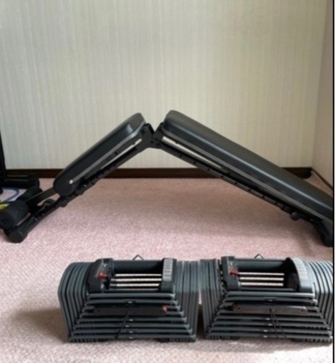 筋トレセット 可変式ダンベル 30kg×2 インクラインベンチ