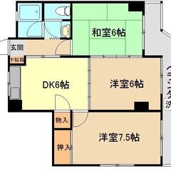 エレベーター有！　3DK 
