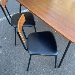 リサイクルショップどりーむ荒田店　No8449 ダイニングセット　椅子二脚　ベンチイス一脚　オシャレなダイニングセットです♪の画像