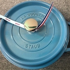 staub.ココット鍋.サックスブルー.22cm.新品.アウトレ...