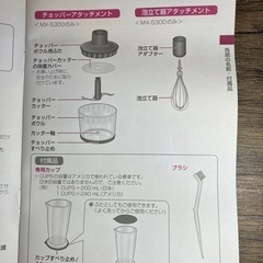 ハンドブレンダー MX-S300 未使用品の画像