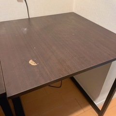 【定価6980】シンプルデスク 幅60cm 奥行60cm ブラウン