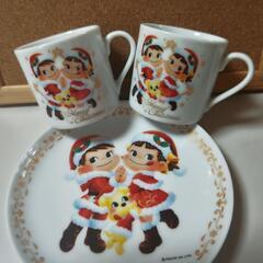 ☆非売品あり☆ 2016年版ペコちゃんクリスマスプレート(非売品)とカップ2個セット😍の画像