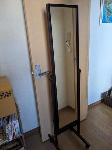 ローラー付 全身鏡
