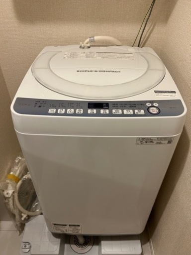 SHARP 単身用　2019年製　洗濯機