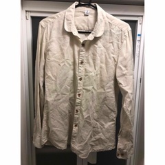 リネンシャツ 麻シャツ メンズ XL ナチュラル ユニセックスの画像