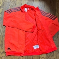 値下げ★adidas ウィンブレ上下　蛍光オレンジの画像