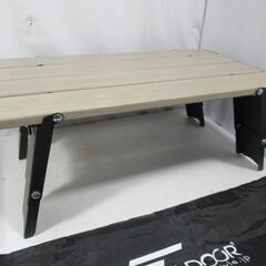 ミニテーブル/ロールテーブル/コンパクト/折りたたみ/高さ調整可能/アウトドア/キャンプ/フィールドア/FIELDOOR/中古品/J6069/の画像