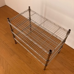 3段スチールラック　幅59cm奥行34cm高さ47cmの画像
