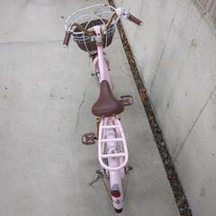 子供用18インチピンクの自転車の画像