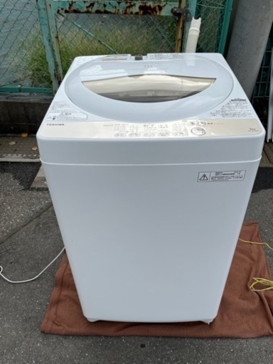 美品 2016年製 東芝 5kg 透力×洗浄力! パワフル浸透洗浄 ツインエアドライ Wセンサー 洗濯機【AW-5G3】