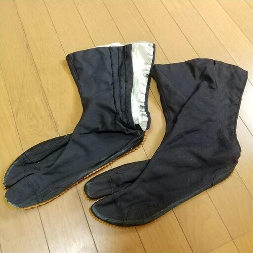 未使用に近い！●天領たび 12枚こはぜ 28cm 黒色 屋根造園建築林業 地下足袋●