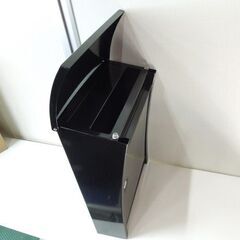 開封未使用品 丸三タカギ スタイリッシュポスト スチール製 右開き 郵便ポスト 郵便受け ブラック PE-5904 札幌市 新道東店の画像