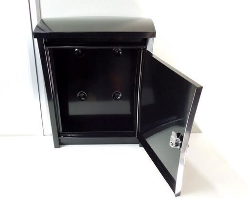 開封未使用品 丸三タカギ スタイリッシュポスト スチール製 右開き 郵便ポスト 郵便受け ブラック PE-5904 札幌市 新道東店