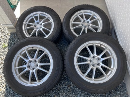 225/60R17 ブリヂストン スタッドレス VRX3 ブリヂストン製アルミホイールセット フォレスター アウトバック XV バリ山 5H 100