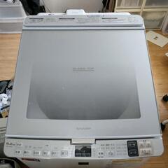 SHARP 8.0kg 乾燥4.5kg 2019年製 ES-PX8D-S 穴なしサイクロン洗浄 全自動洗濯機 縦型洗濯機 8kg シャープ 家電