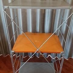 無印 ステンレスユニットシェルフ デスクの画像