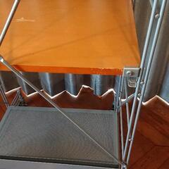 無印 ステンレスユニットシェルフ デスクの画像