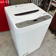 【動作保証あり】SHARP シャープ 2018年 ES-GE5B 5.5kg 全自動洗濯機【管理KRS626】