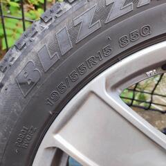 交渉中！最終値下げ。アルミホイール　PCD108 4穴　スタッドレスタイヤ付きの画像