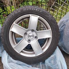交渉中！最終値下げ。アルミホイール　PCD108 4穴　スタッドレスタイヤ付きの画像