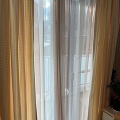 カーテン　80x227 2枚　レースカーテン80x225 2枚の画像