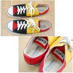 Converse ALL STAR ローカット 約27cm サイズ表記9 黒 赤 黄 国旗 ベルギー柄 コンバース オールスター 札幌市 清田区 平岡の画像