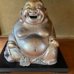 仏像・布袋像・招き猫・花梨花台まとめて