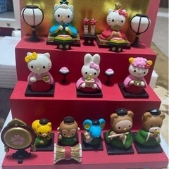 ハローキティ◇ひな壇飾り◇ポリレジン 陶器 ジオラマ 五人囃子 ...
