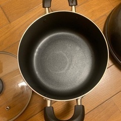 フライパン26cm 両手なべ20cm ガラスふた20cmの画像
