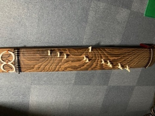 琴　値下げしました　綾杉彫　くり甲　玉縁包み柏葉