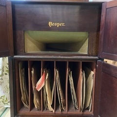 蓄音機　本体　VESPER　BRITISH MADE　イギリス製　レコード付き　アンティークの画像